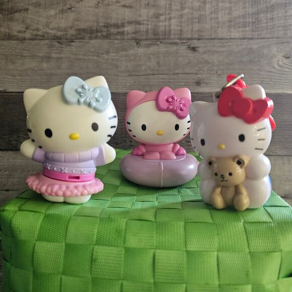Lot of Three 2011 Sanrio Hello Kitty McDonald's Toy Candy Keychain Vintage Gift - Picture 2 of 9